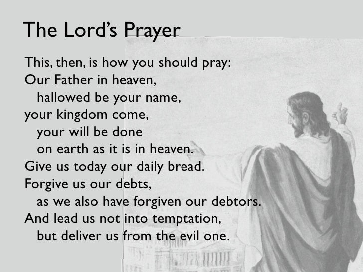 When you pray...Our Father In Heaven